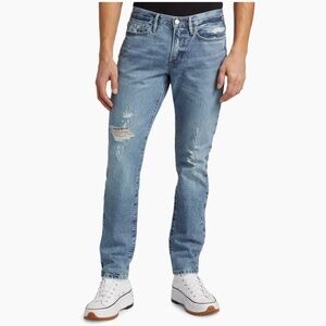 Frame  L'Homme Distressed Slim -Fit Jeans Size 38 New